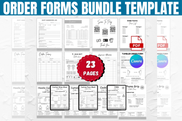 Download Editable Order Forms Bundle Template - Editable Collection