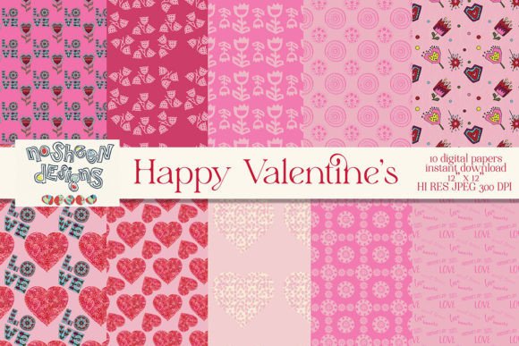 Download Valentine Digital Scrapbook Papers - Scrapbook Collection