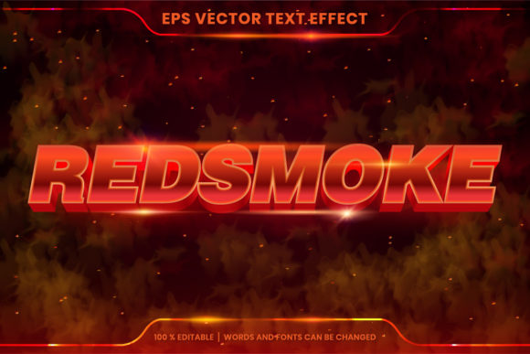 Download Editable Text Effect Red Smoke Words - Editable Collection