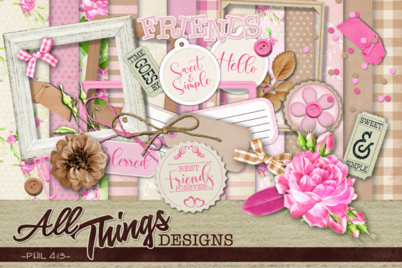 Download Sweet &amp; Simple Digital Scrapbook Kit - Scrapbook Collection
