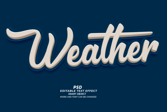 Download Weater PSD 3D Editable Text Effect - Editable Collection