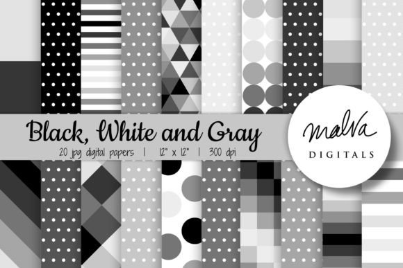 Download Balck White Gray Geometric Patterns - Premium Resources